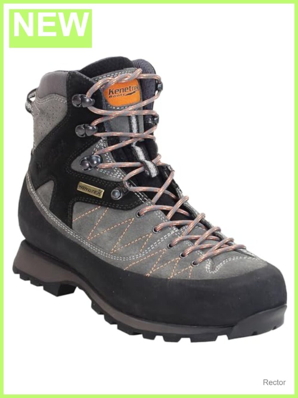 Men's Waterproof Leather Hiking Boots 7" Ankle Support Durable Rubber Sole